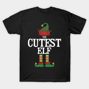 Cutest Elf Matching Family Group Christmas Party Pajamas T-Shirt